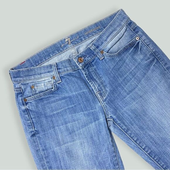 7 FOR ALL MANKIND Roxanne low-rise straight leg Size 28 - Picture 5 of 9